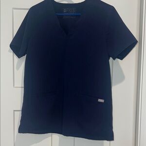 Figs Navy Blue Scrub Top